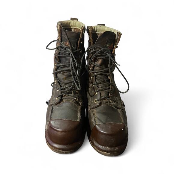 Rugged Men's Dark Brown Leather Boots - Picture 4 of 7